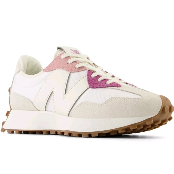 New Balance Calia 327 Sneaker Casual Athletic Shoes Pink White Beige 9.5 Ws327rp - Picture 2 of 10